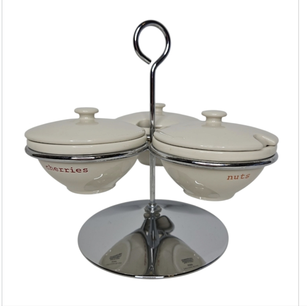 Pottery Barn Scoop Ice Cream Topping Caddy Server